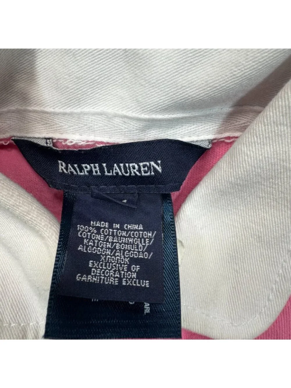 Ralph Lauren Dress Girls 6M Pink Cotton Colorblock Shirt Polo Collared Casual